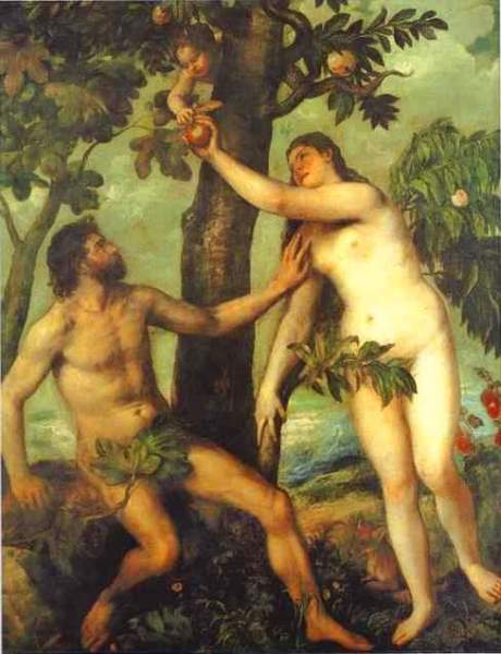 Tiziano Vecellio de Gregorio,Titian-Adam i Ewa